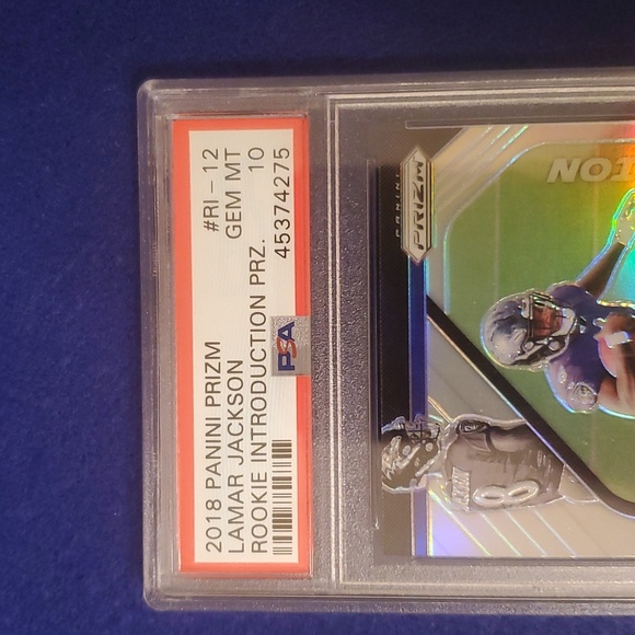2018 Prizm Lamar Jackson Rookie Card Psa 10 Rookie Introduction Silver Gem Mint - Picture 4 of 4